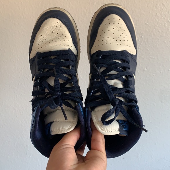 Nike Air Jordan 1 Retro High Obsidian 7.5 6 6Y - Picture 4 of 6